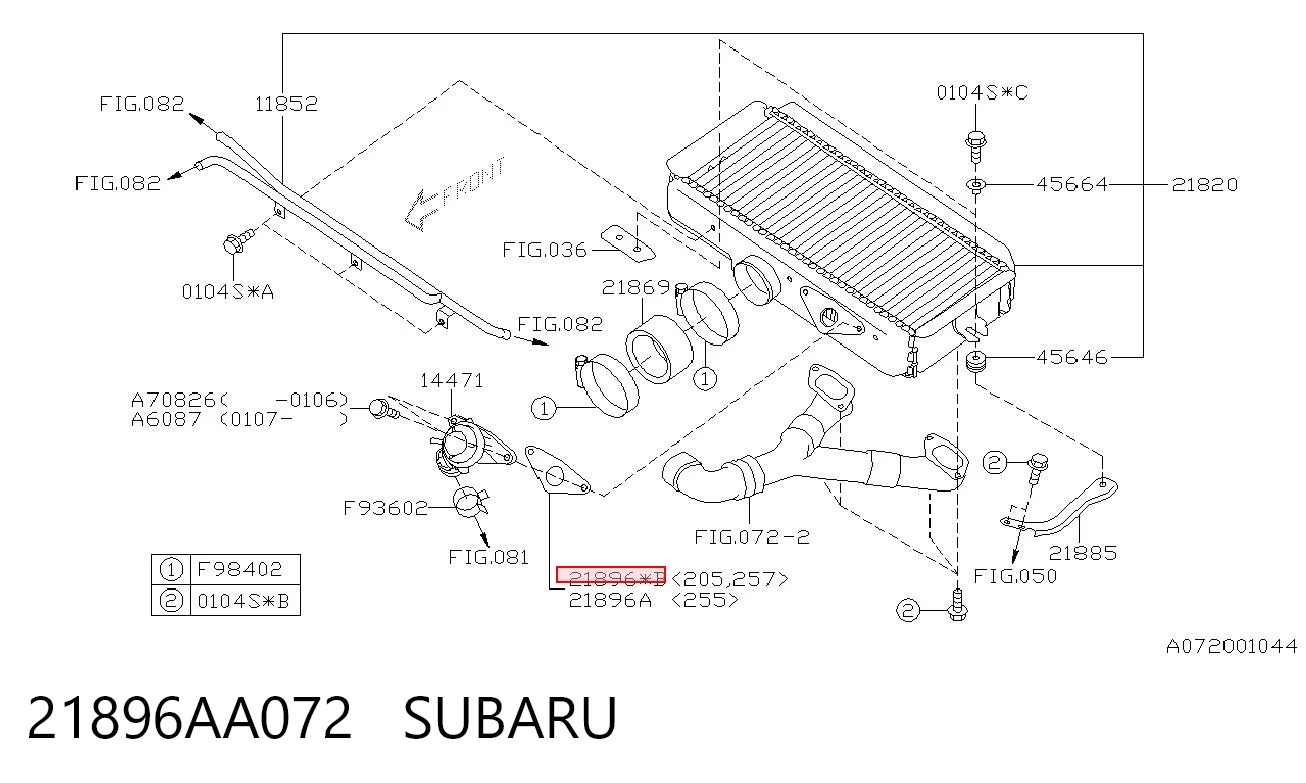 21896AA072 Subaru 
