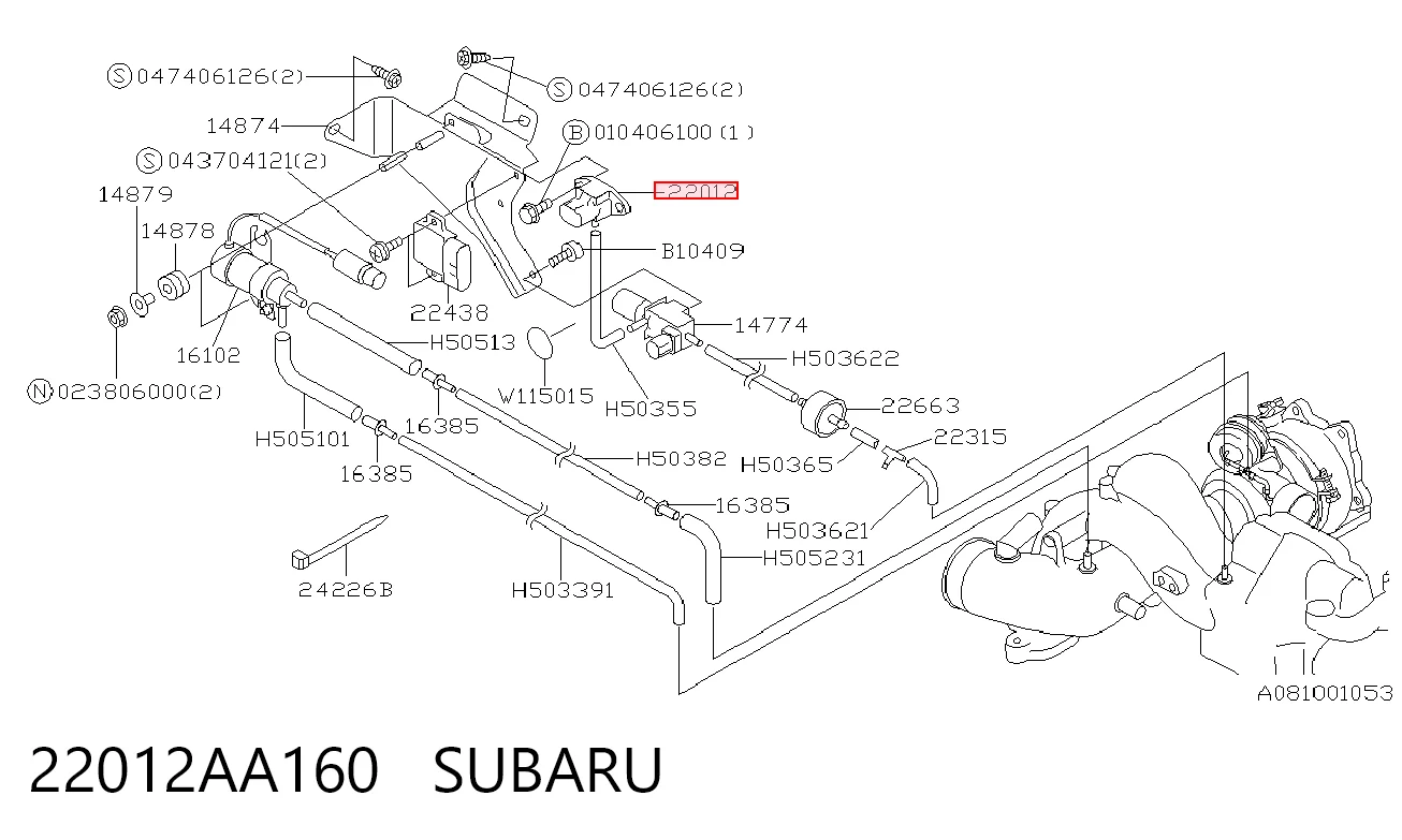 22012AA160 Subaru 