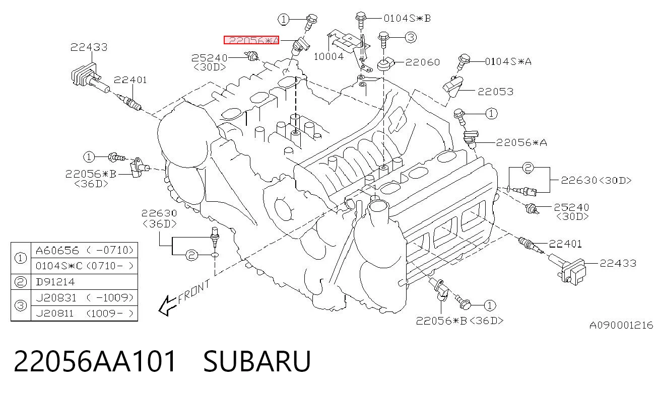 22056AA101 Subaru Датчик розподільного вала