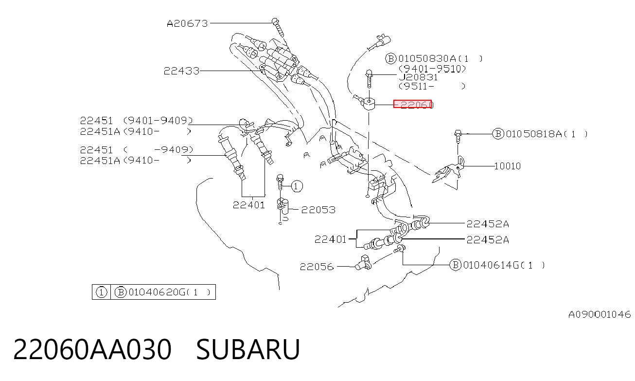 22060AA030 Subaru Датчик детонації