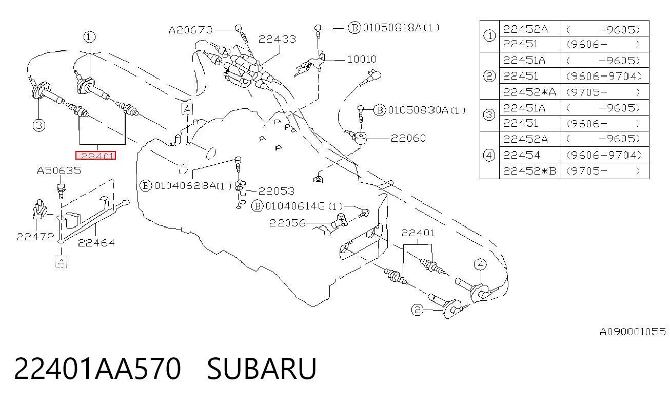 22401AA570 Subaru Свіча запалювання