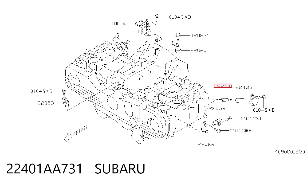 22401AA731 Subaru Свіча запалювання