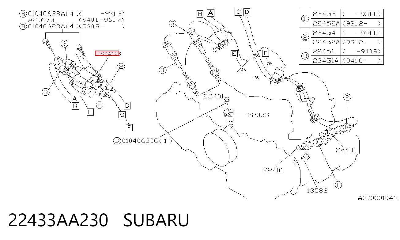 22433AA230 Subaru Котушка запалювання