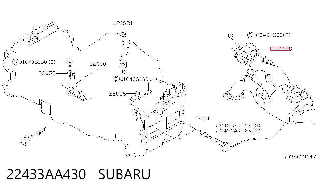 22433AA430 Subaru Котушка запалювання