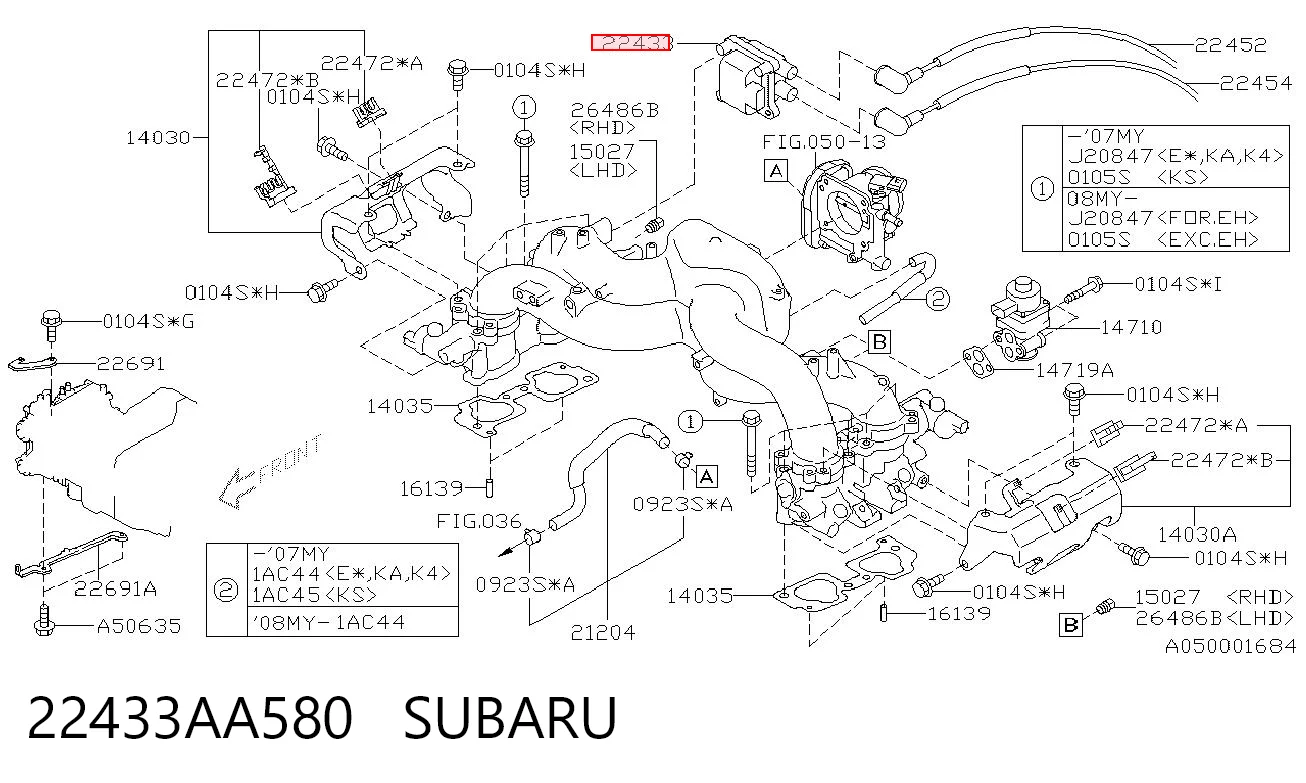 22433AA580 Subaru Котушка запалювання