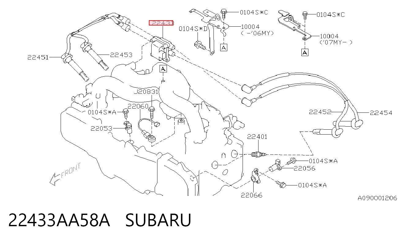 22433AA58A Subaru Котушка запалювання