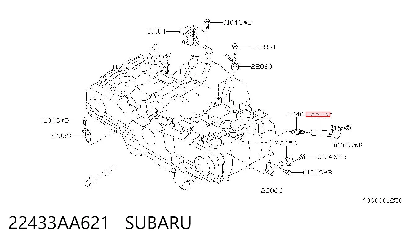 22433AA621 Subaru Котушка запалювання