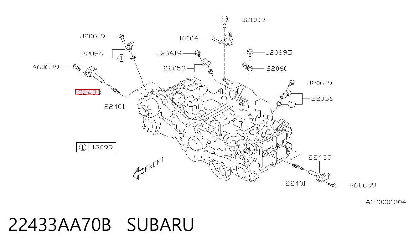 22433AA70B Subaru Котушка запалювання