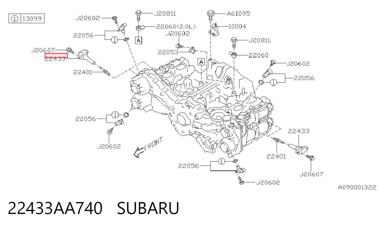 22433AA740 Subaru Котушка запалювання