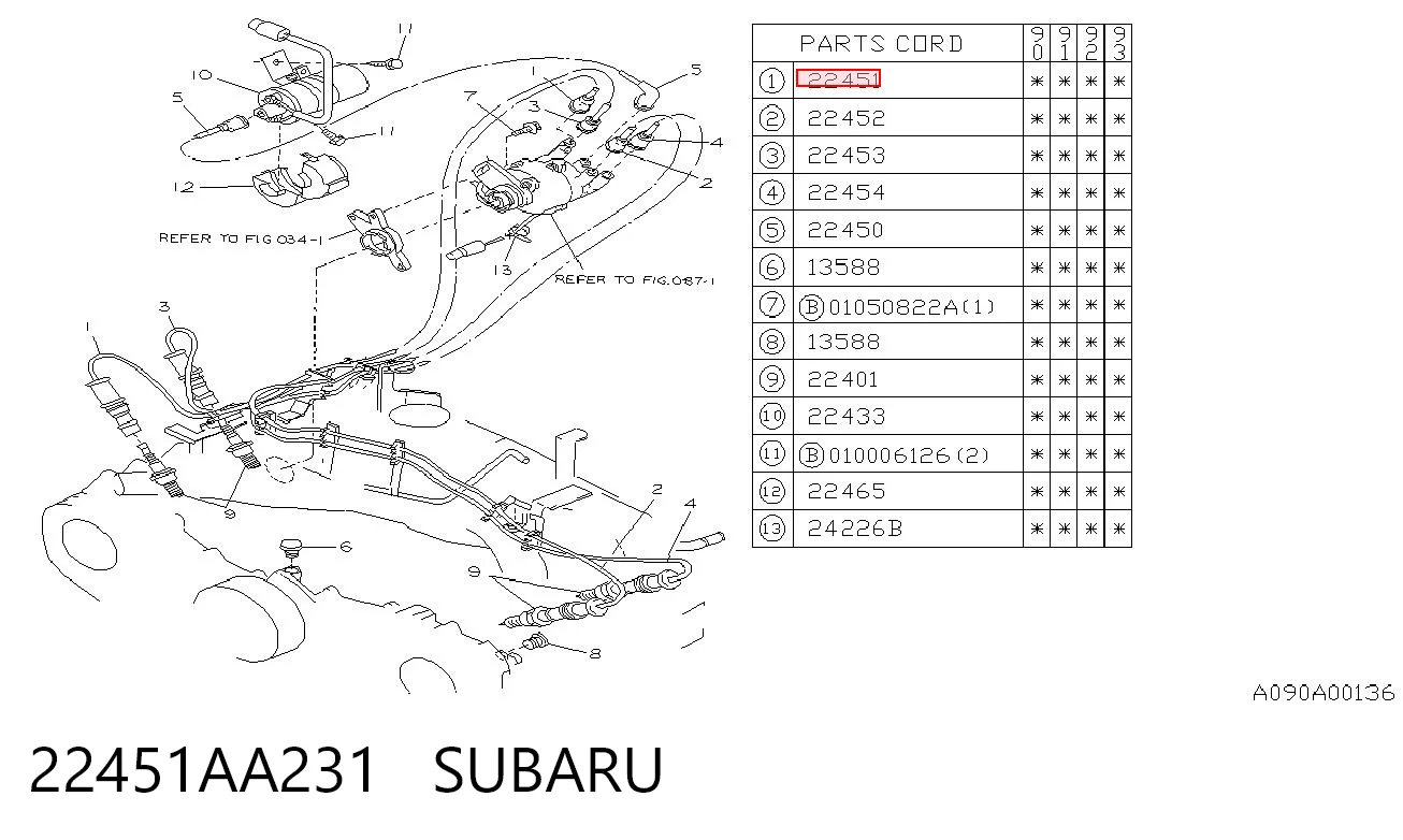  Високовольтні дроти Subaru Legacy 1