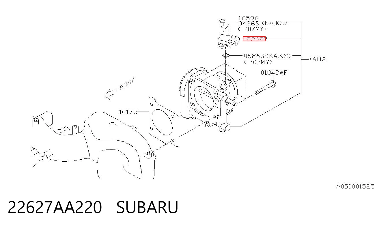 22627AA220 Subaru Датчик наддува