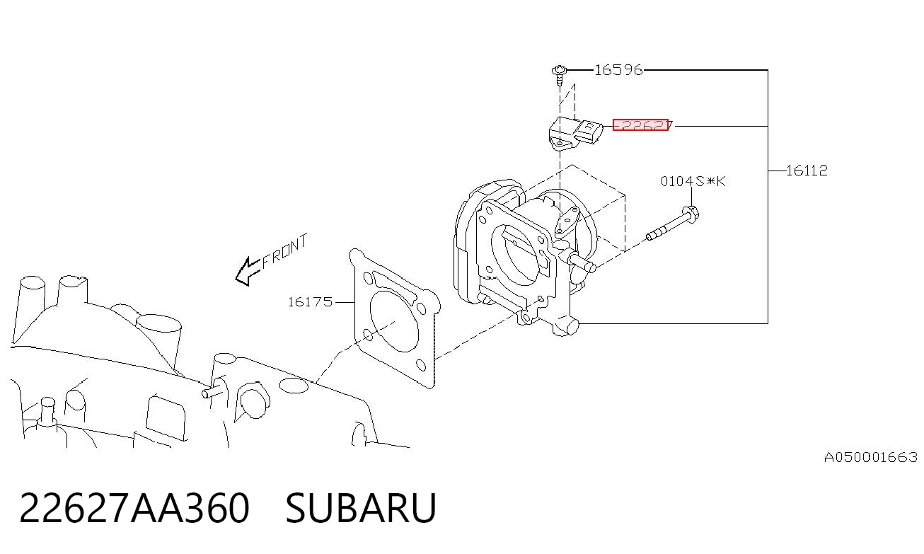 Датчик наддува на Subaru Forester II S11, SG