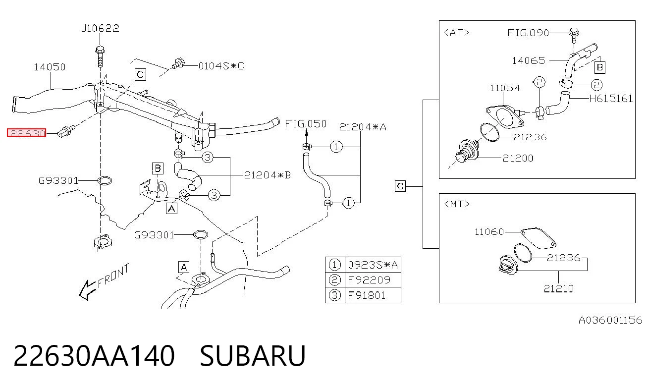 Термодатчик охолоджуючої рідини Subaru Outback V універсал (B15, BS) (2014 - 2019) ціна, від 10.28 USD