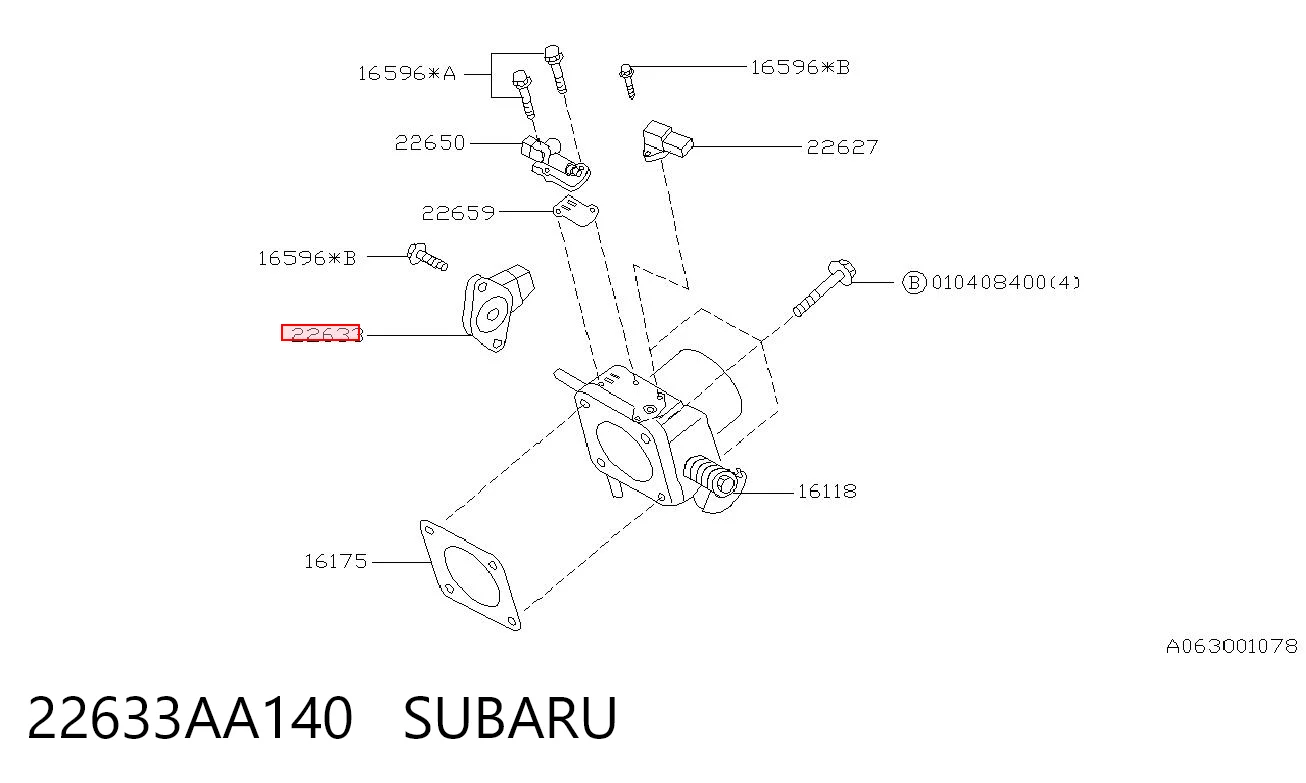 22633AA140 Subaru Датчик положення дросельної заслінки (потенціометр)