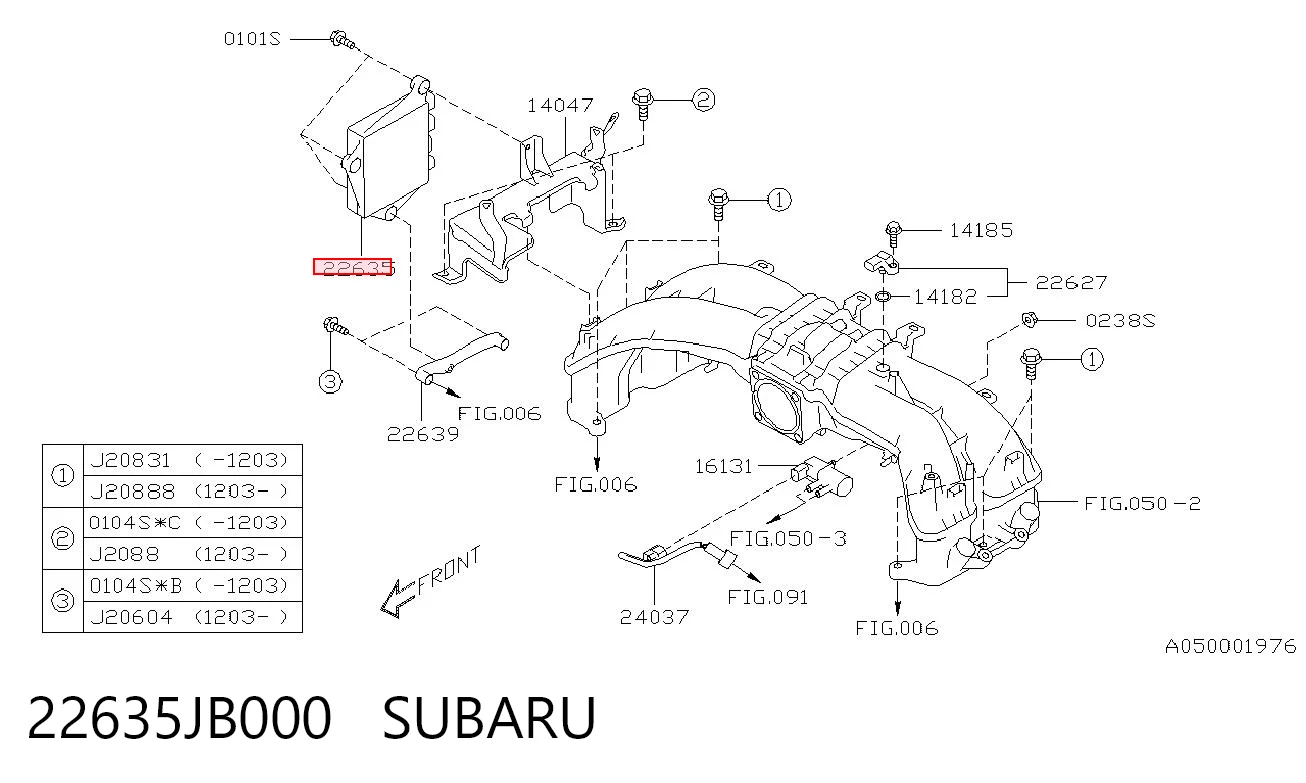 22635JB000 Subaru 