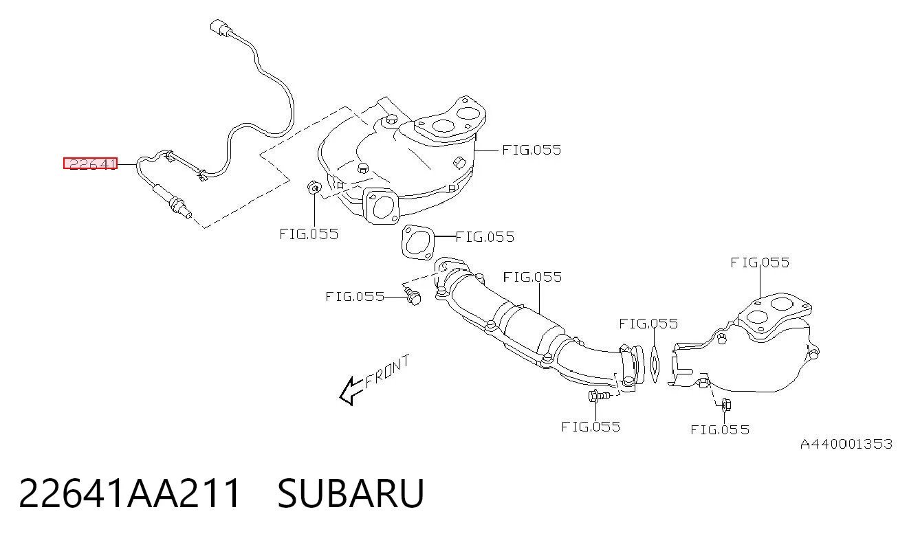 22641AA211 Subaru Датчик кисню