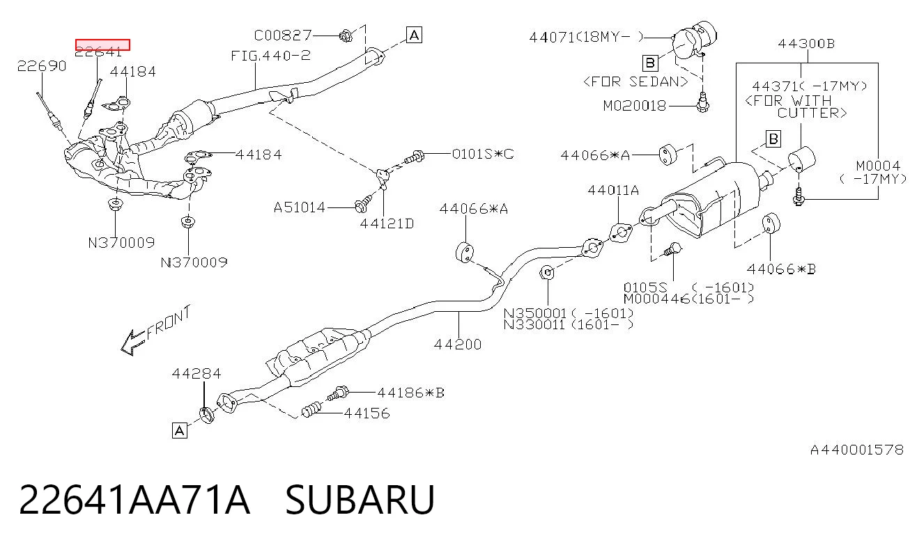 22641AA71A Subaru 