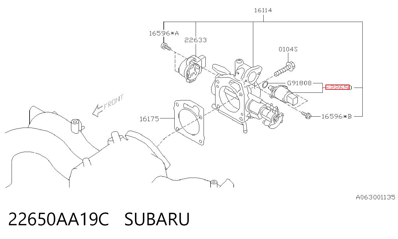 22650AA19C Subaru РХХ