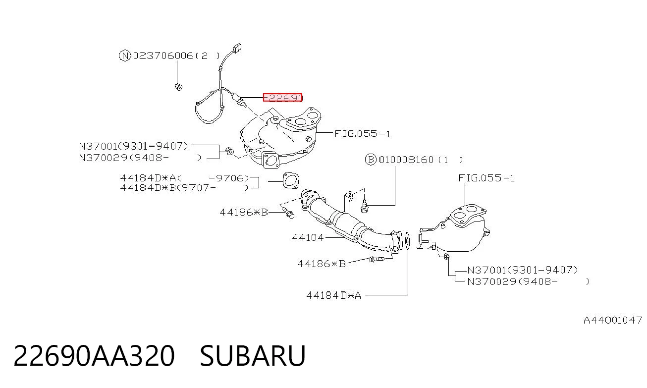 22690AA320 Subaru Датчик кисню