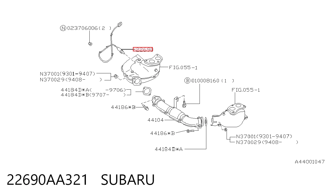 22690AA321 Subaru Датчик кисню