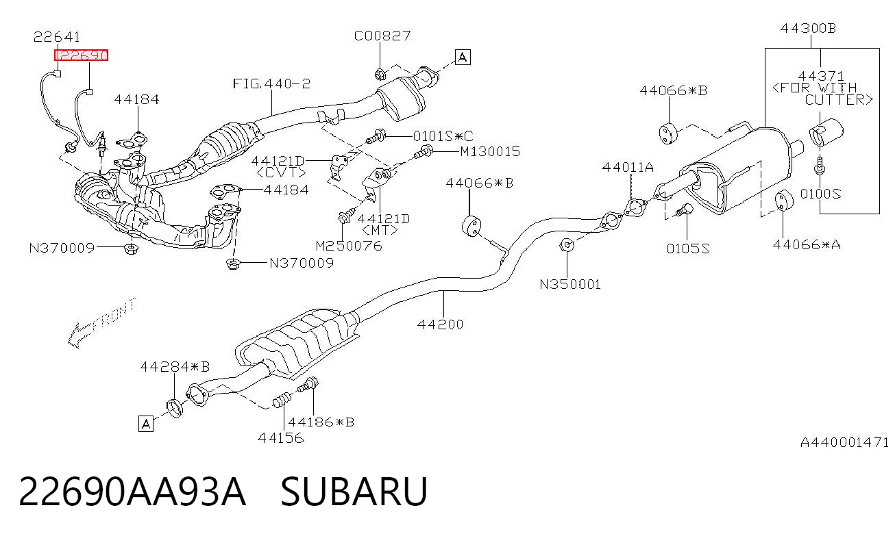 22690AA93A Subaru 