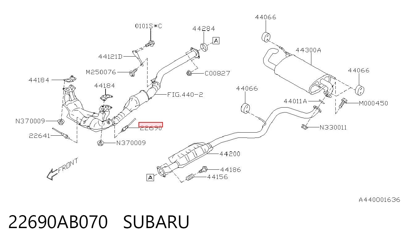 22690AB070 Subaru 