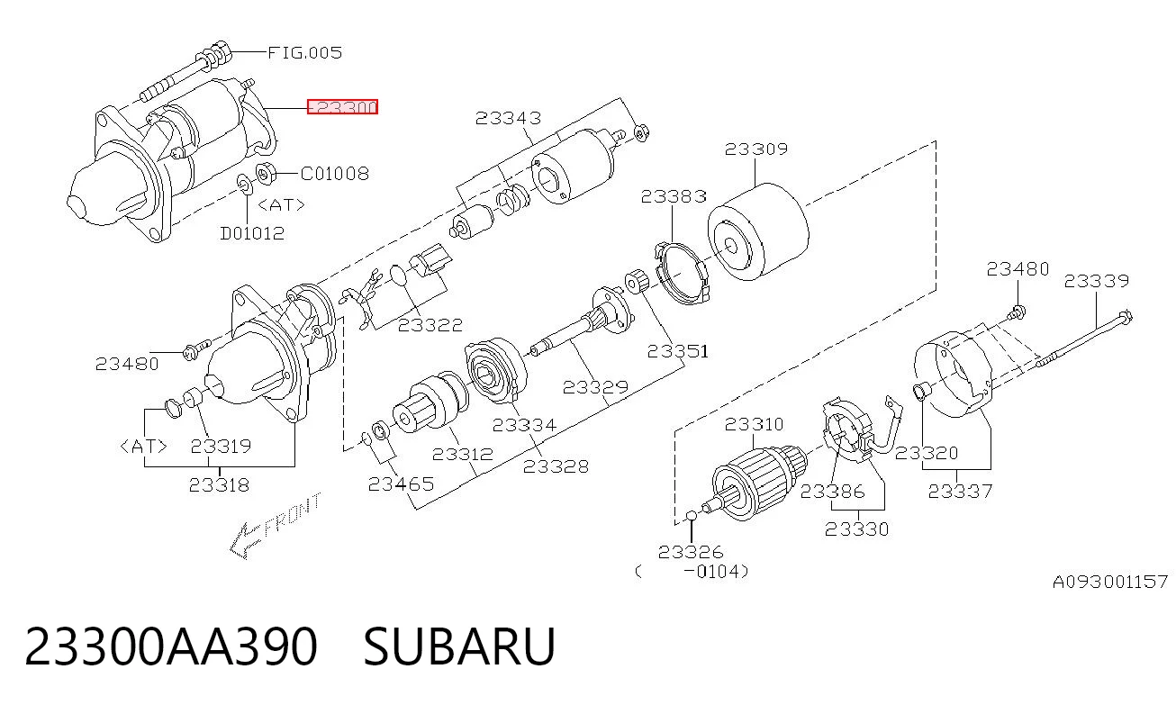 23300AA390 Subaru Стартер двигуна