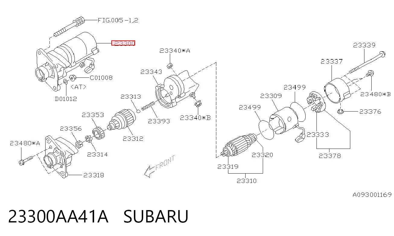 23300AA41A Subaru Стартер двигуна