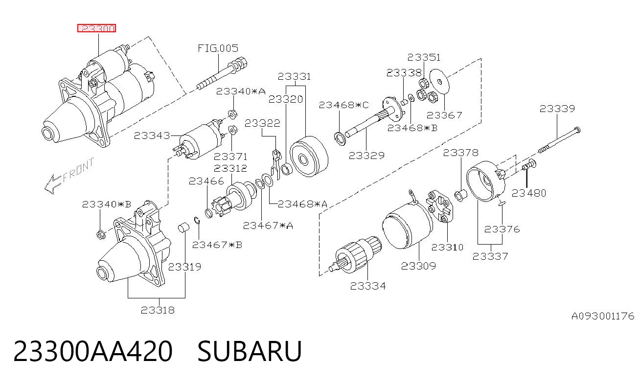 23300AA420 Subaru Стартер двигуна