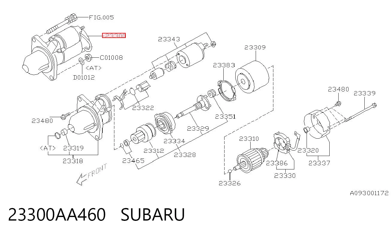 23300AA460 Subaru Стартер двигуна