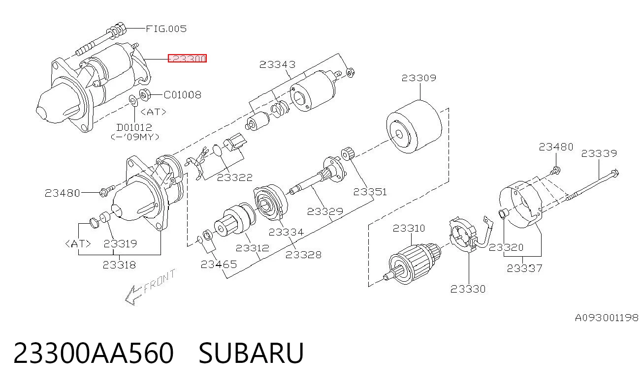 23300AA560 Subaru Стартер двигуна