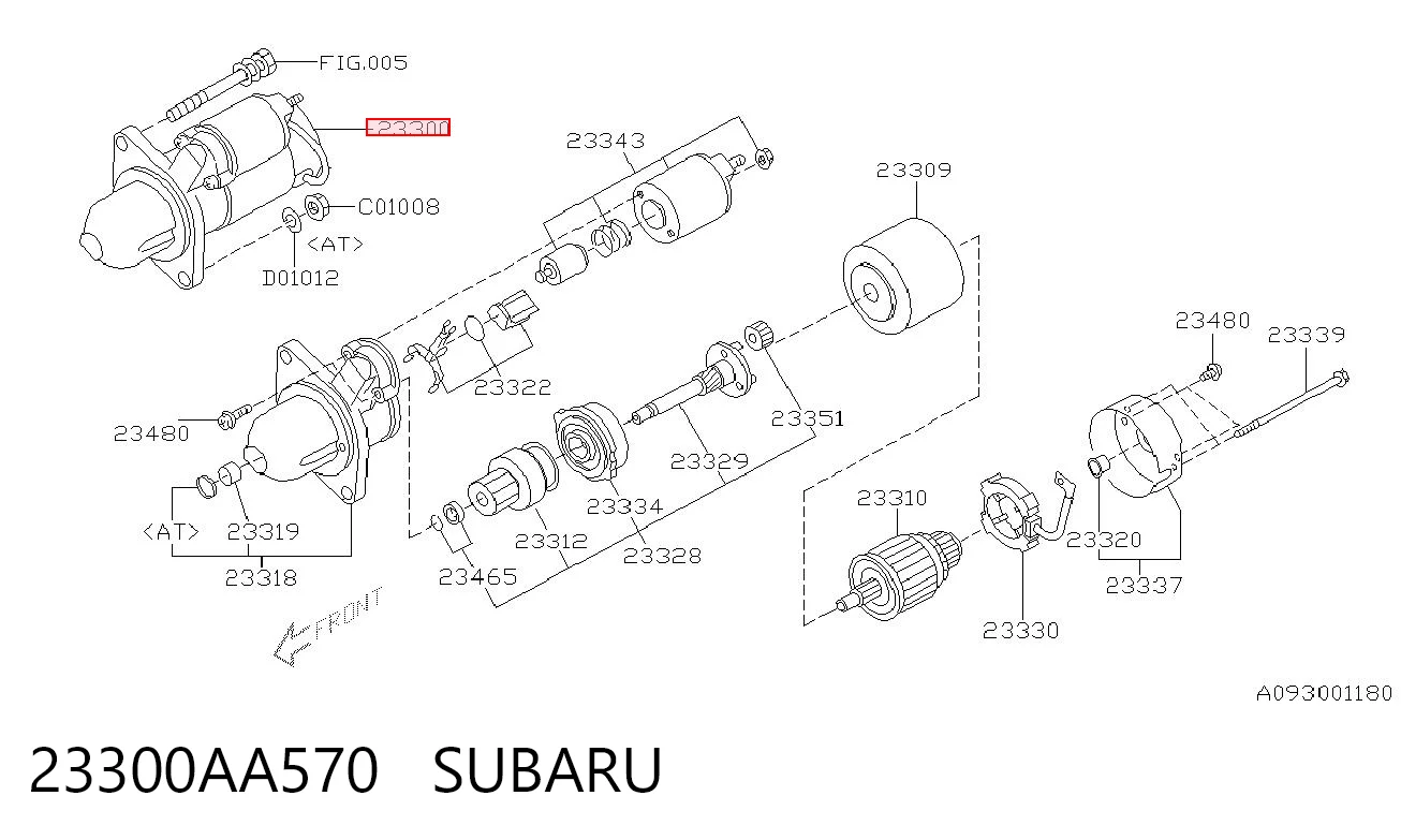 23300AA570 Subaru Стартер двигуна