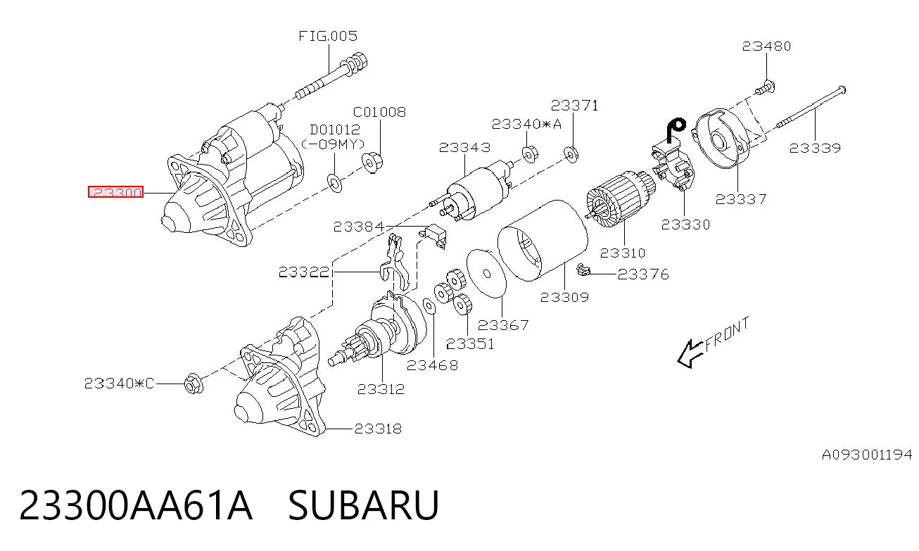 23300AA61A Subaru Стартер двигуна
