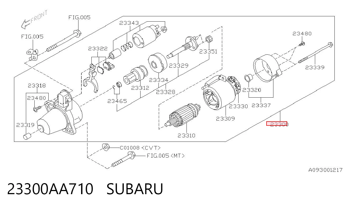 23300AA710 Subaru Стартер двигуна