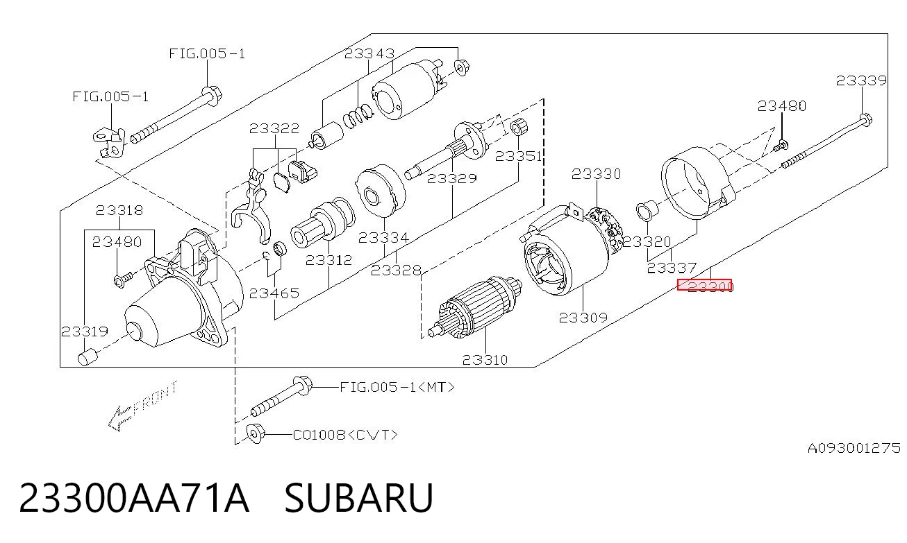 23300AA71A Subaru Стартер двигуна