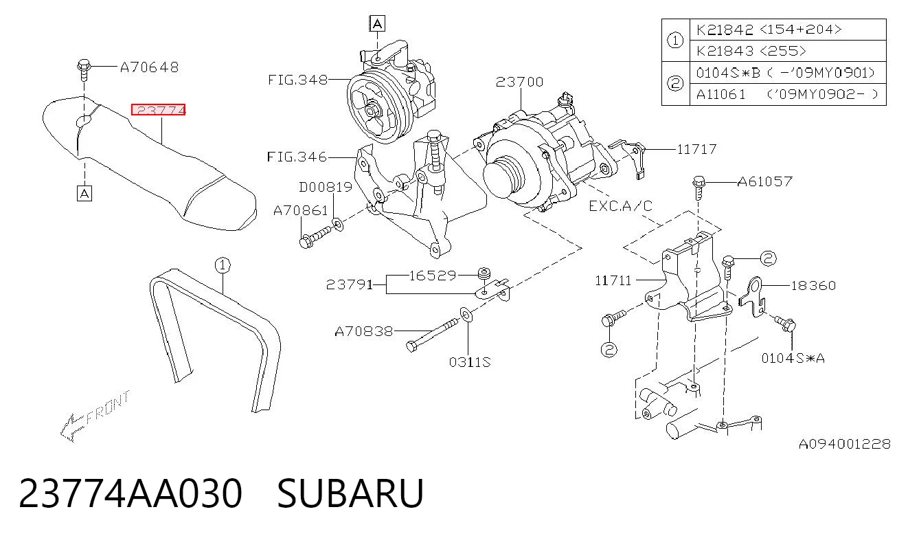 23774AA030 Subaru 