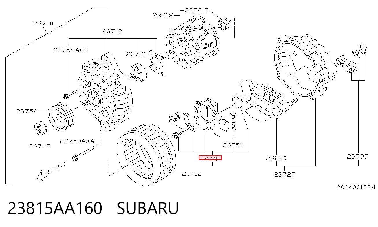 23815AA160 Subaru Реле-регулятор (напруги)