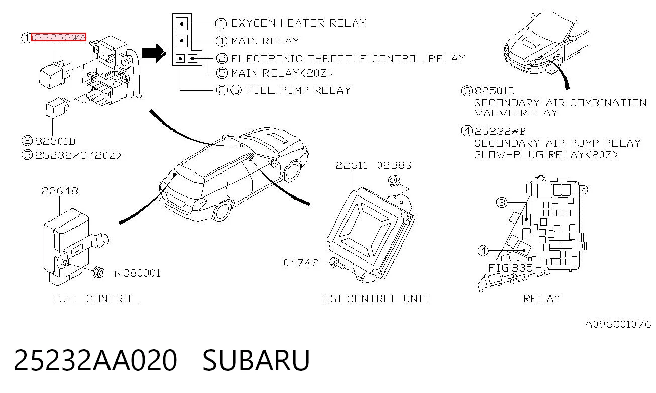 25232AA020 Subaru 