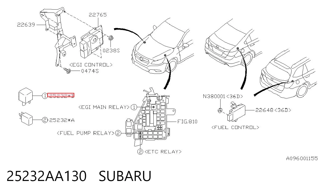 25232AA130 Subaru 