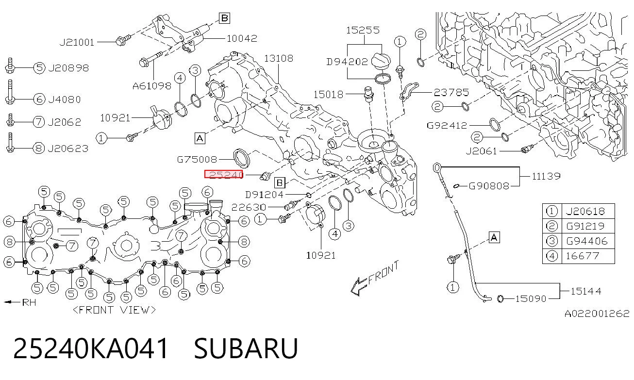 25240KA041 Subaru Датчик показника тиску масла