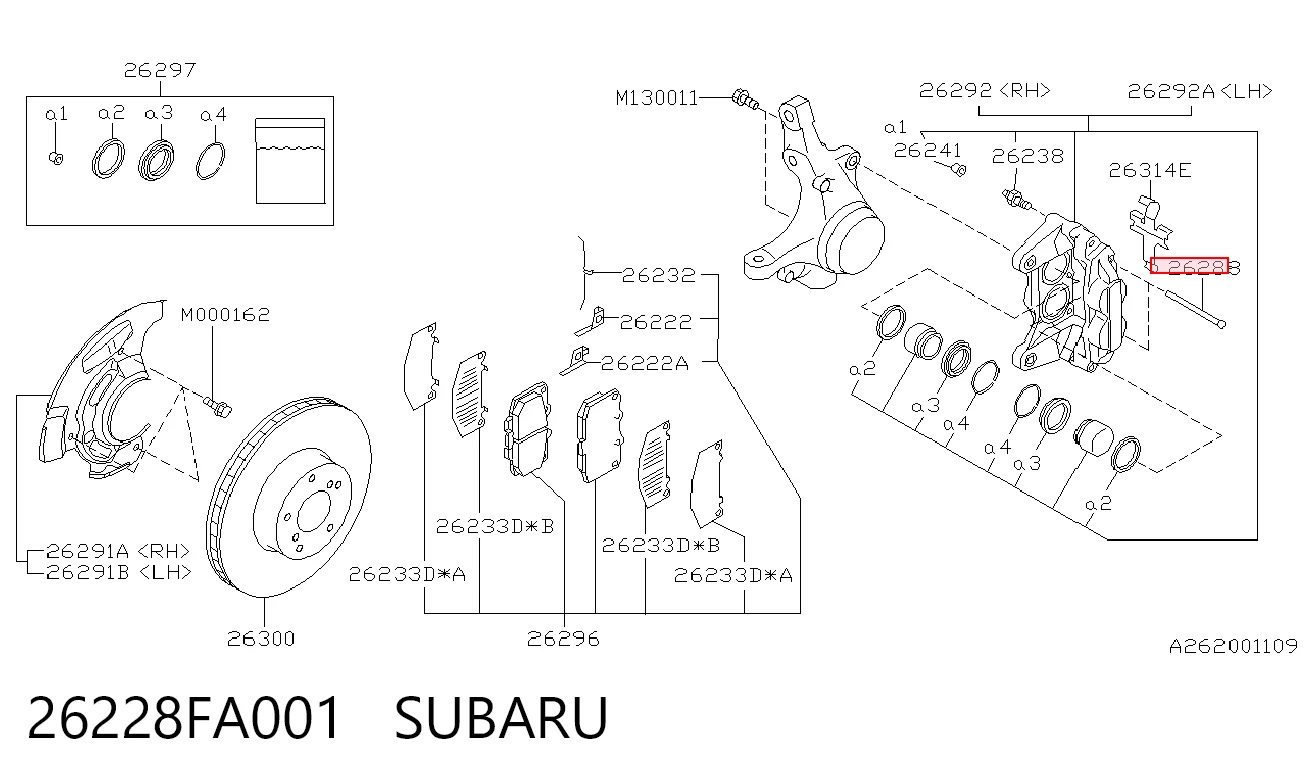 26228FA001 Subaru 