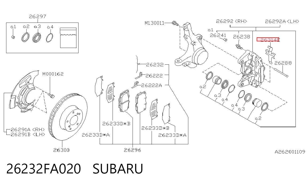 26232FA020 Subaru 