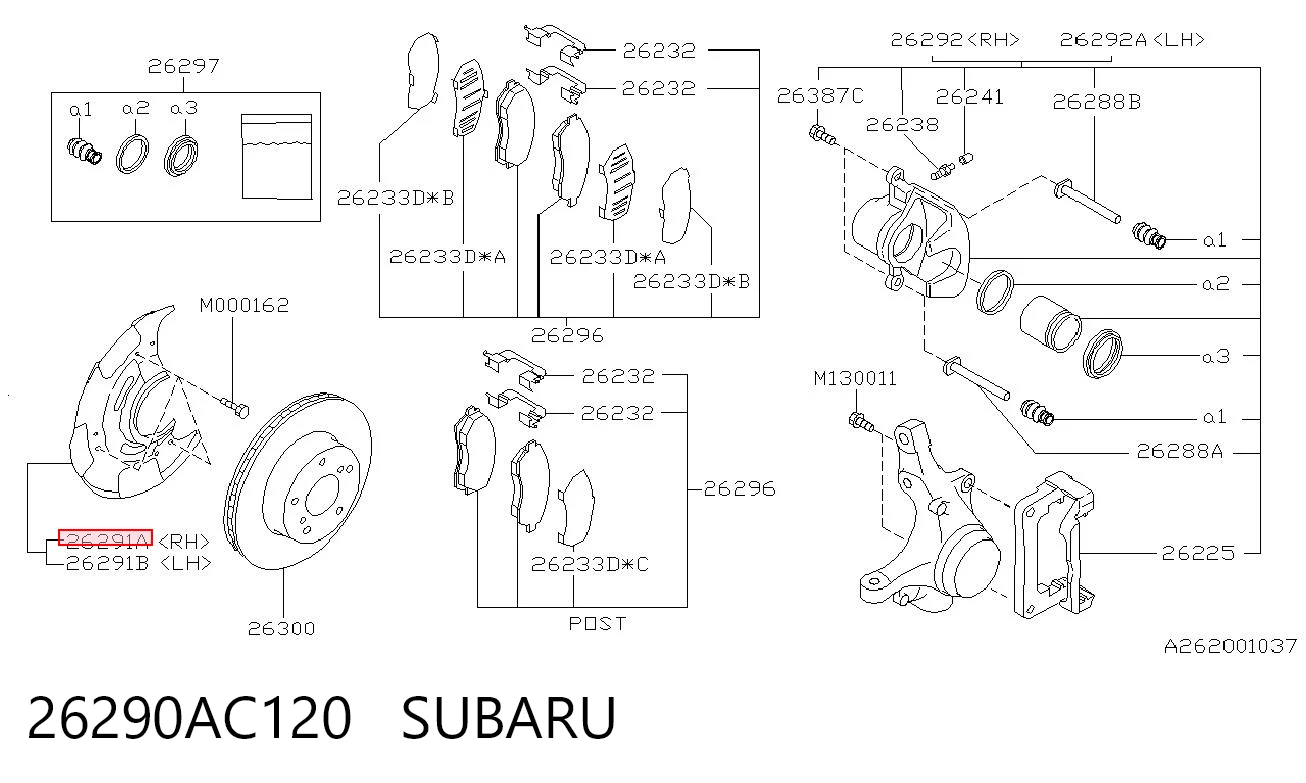 26290AC120 Subaru 