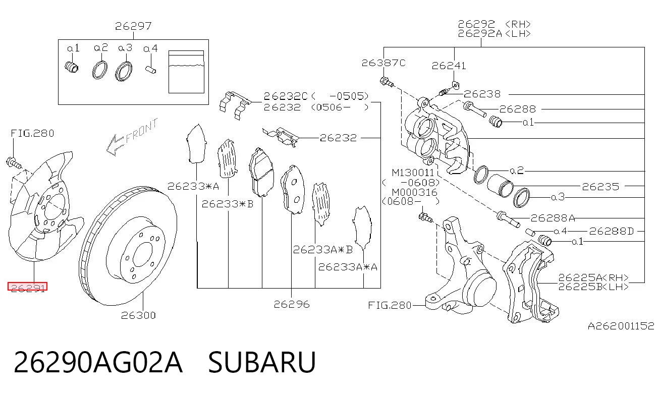 26290AG02A Subaru 