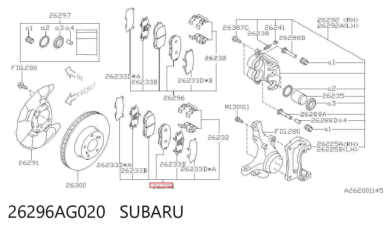 26296AG020 Subaru