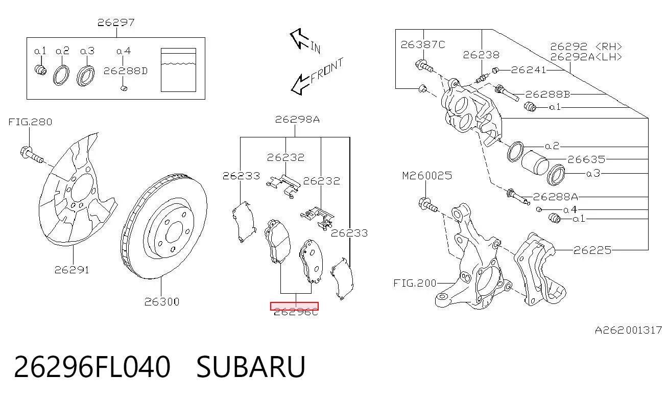 26296FL040 Subaru