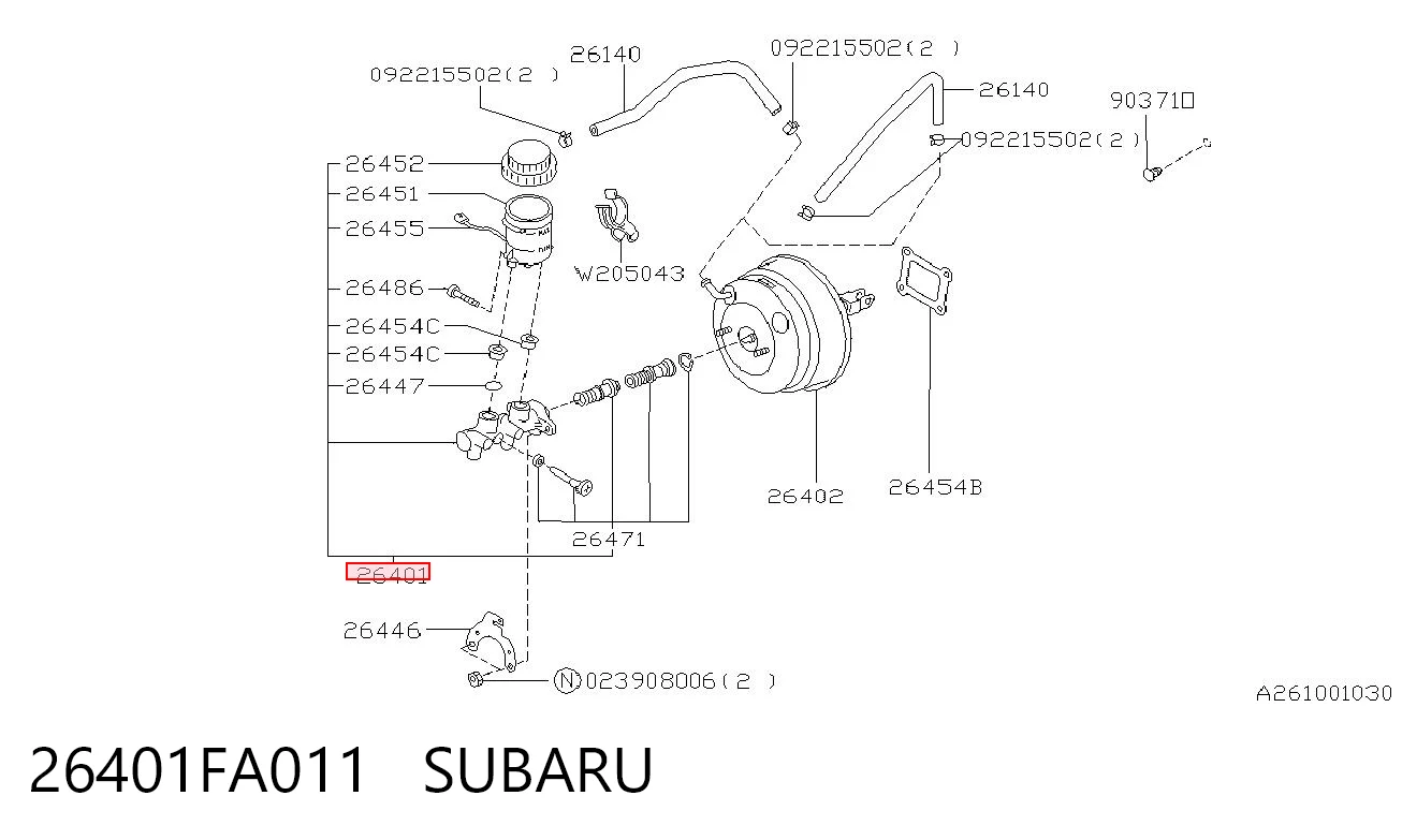 26401FA011 Subaru