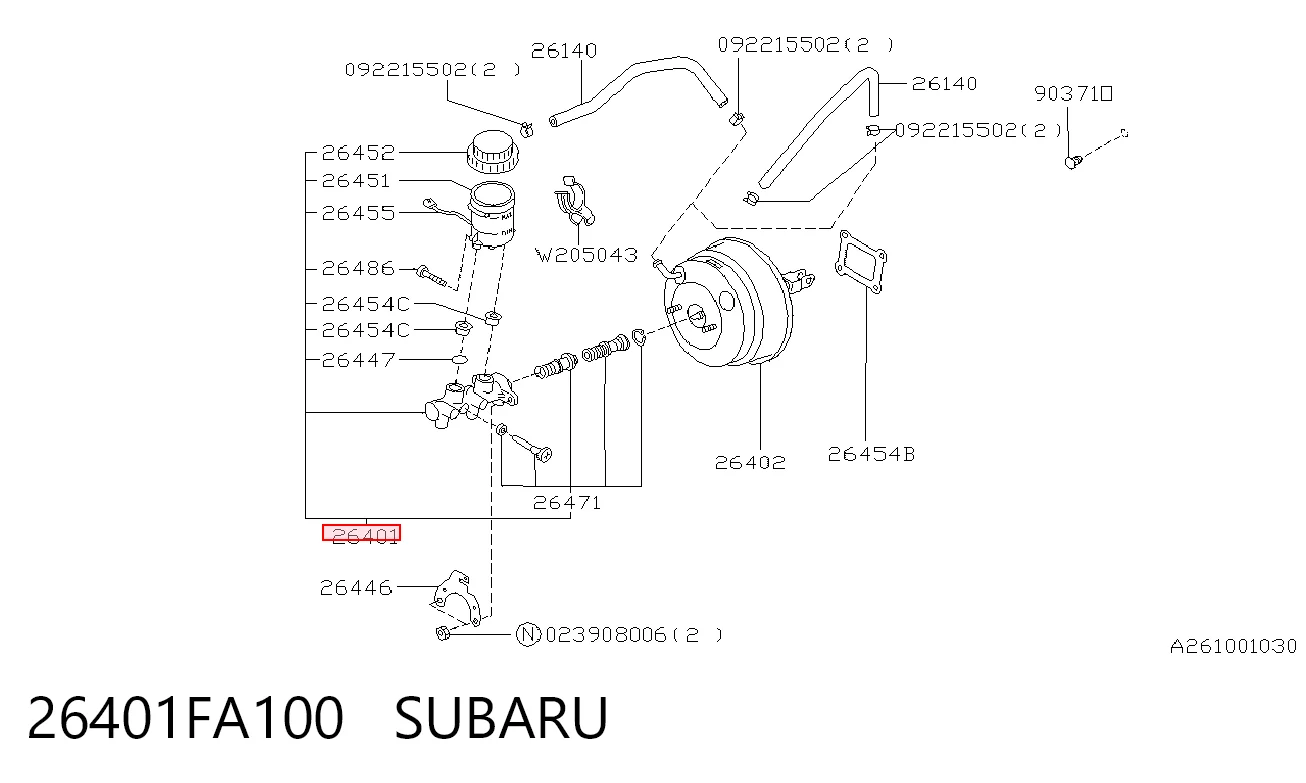 26401FA100 Subaru