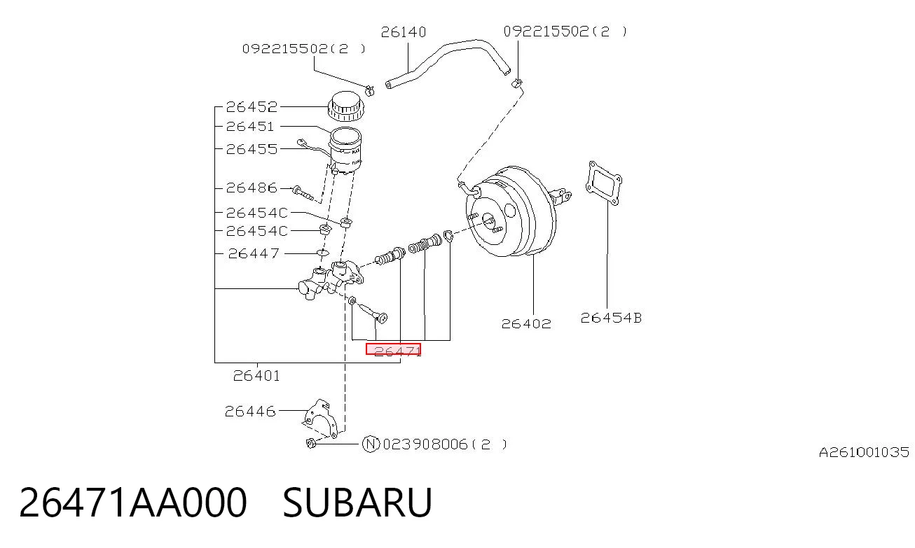  Ремкомплект гальмівного циліндру Subaru Legacy 1