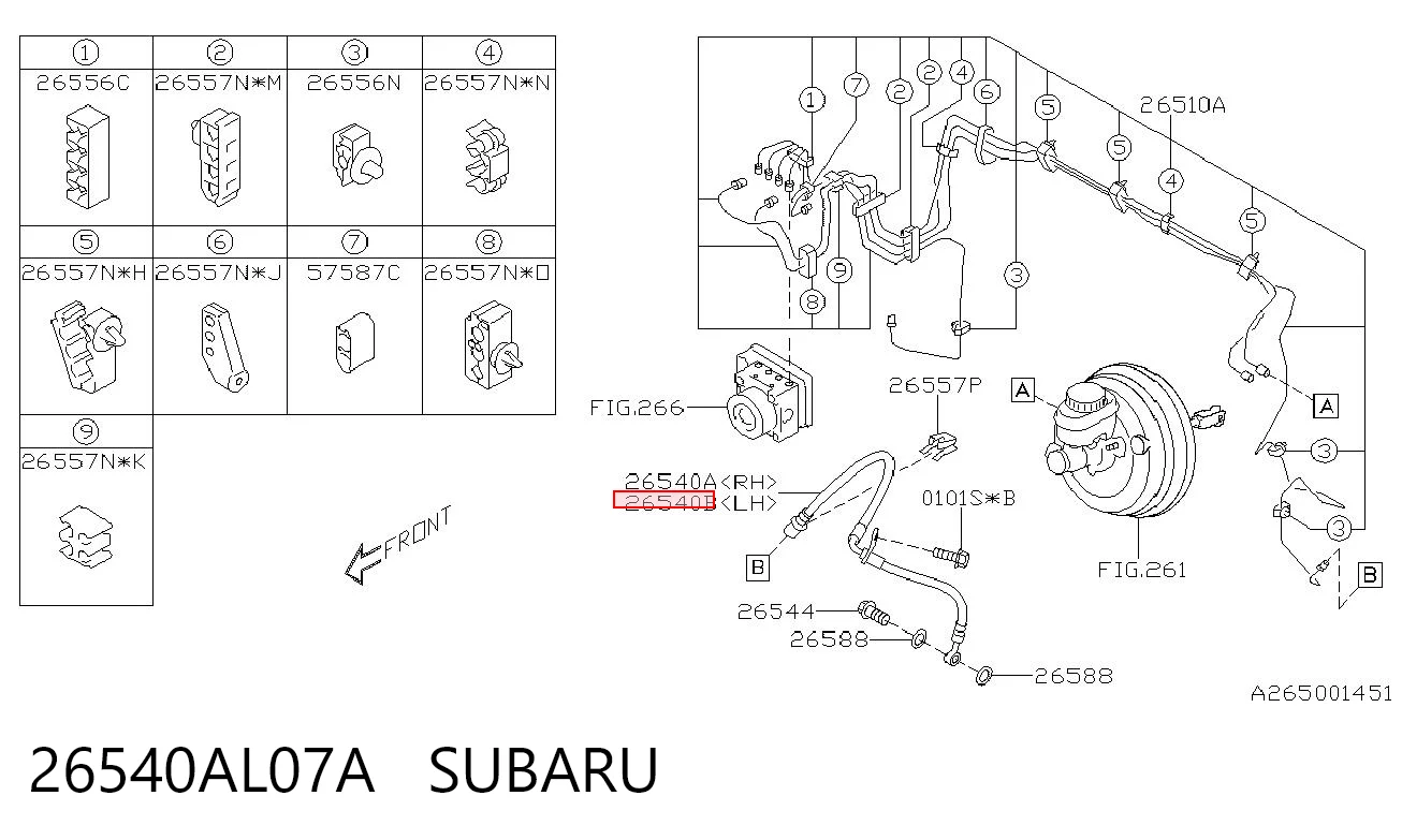 26540AL07A Subaru 